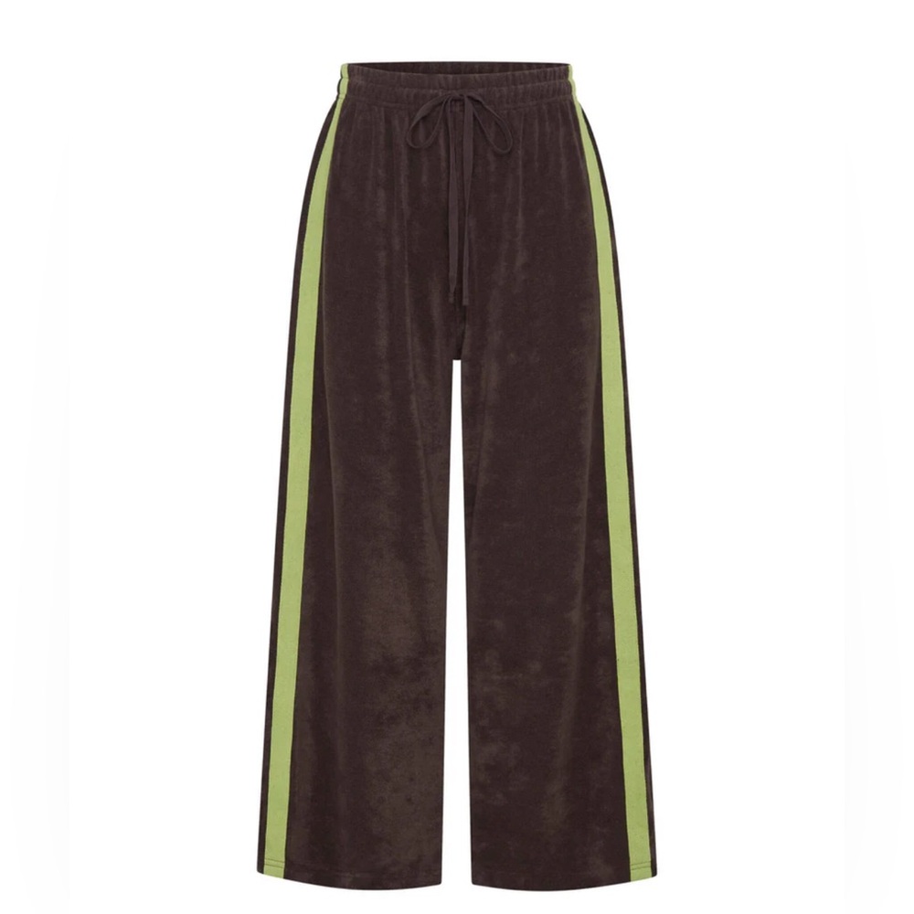 La Bohème Girls Viva Terry Pant Choc + Lime